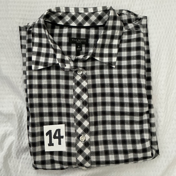 Talbots Modern Classic Button Front Shirt-long sleeve - Picture 15 of 16